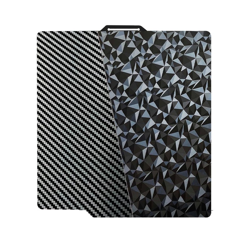 Wefuit 2pk PLA Plate 257x257mm Double Sided PEO PET Build Plate+Textured PEI Spring Steel Sheet Flexible Platform Print Bed PEI/PEO/PET Sheet for Bambu Lab P1P/P1S/A1/X1/X1C/X1E 3D Printer - Image 1
